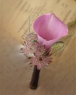 Pink Calla Lily Boutonniere