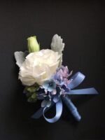 White lisianthus Boutonniere